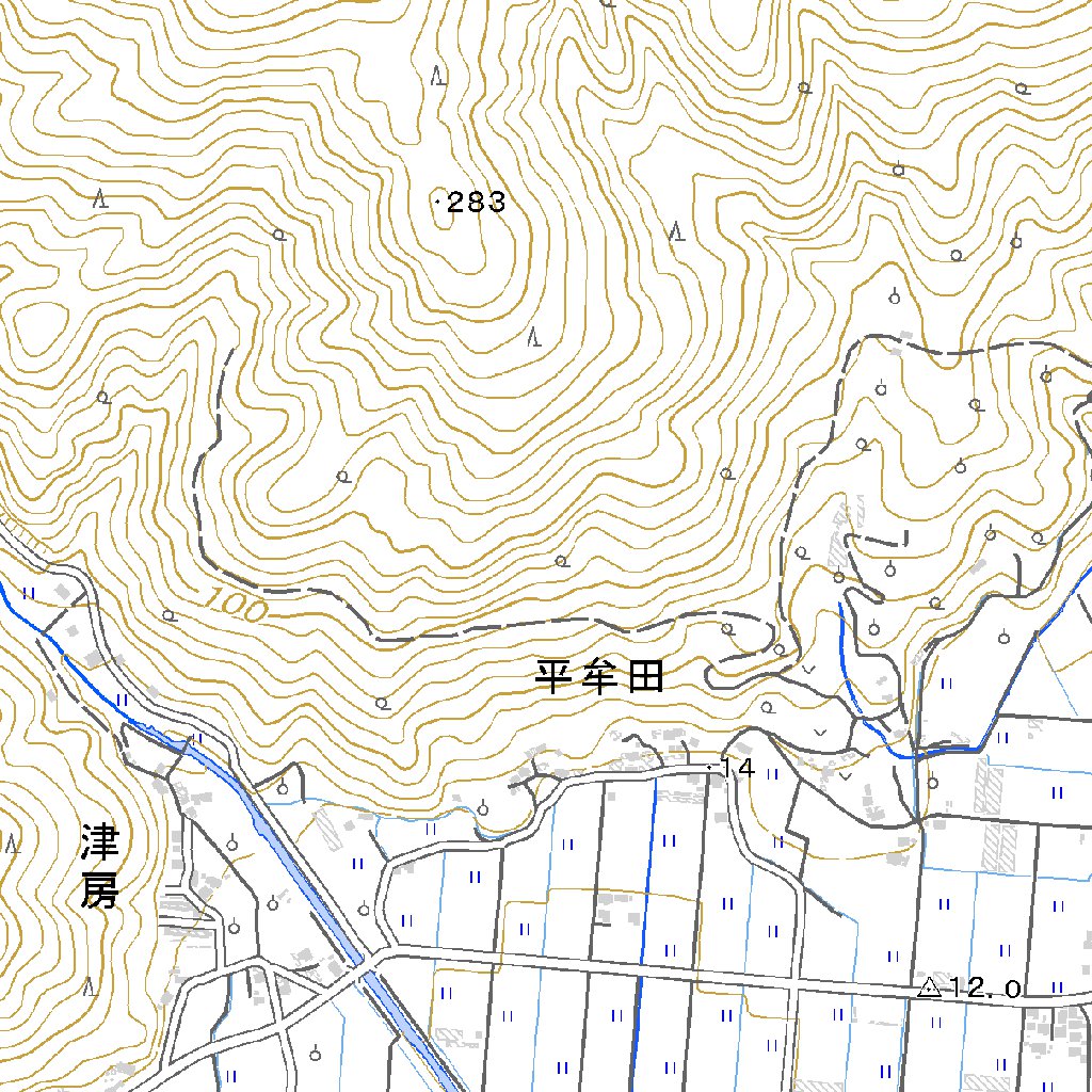 地理 463170 内之浦（うちのうら Uchinora）, 地形図 Map by Pacific