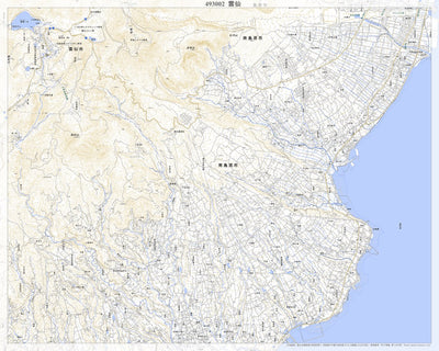 493002 雲仙（うんぜん Unzen）, 地形図