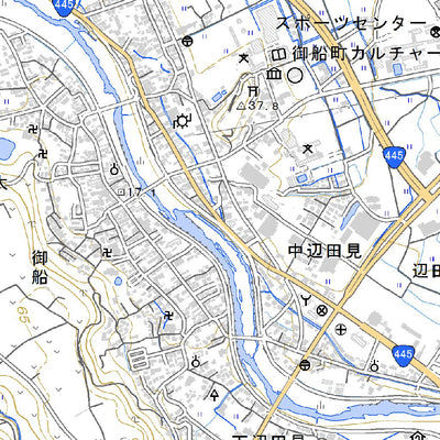493006 御船（みふね Mifune）, 地形図