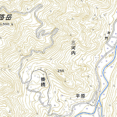 493040 古枝（ふるえだ Furueda）, 地形図