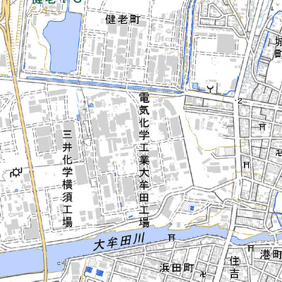 493043 大牟田（おおむた Omuta）, 地形図