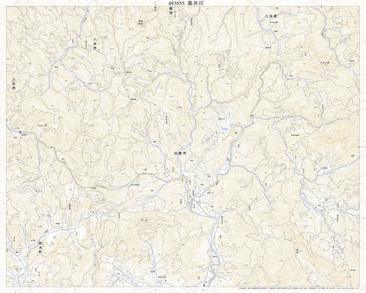 493055 高井川（たかいがわ Takaigawa）, 地形図 Map by Pacific 