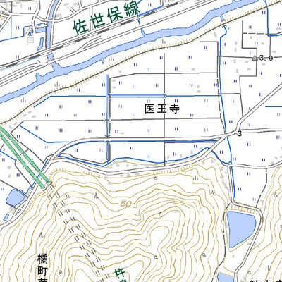 493060 武雄（たけお Takeo）, 地形図