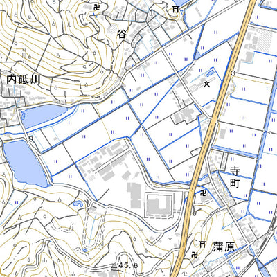 493061 牛津（うしづ Ushizu）, 地形図