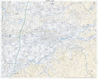 493064 八女（やめ Yame）, 地形図