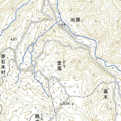 493067 豊後大野（ぶんごおおの Bungoono）, 地形図