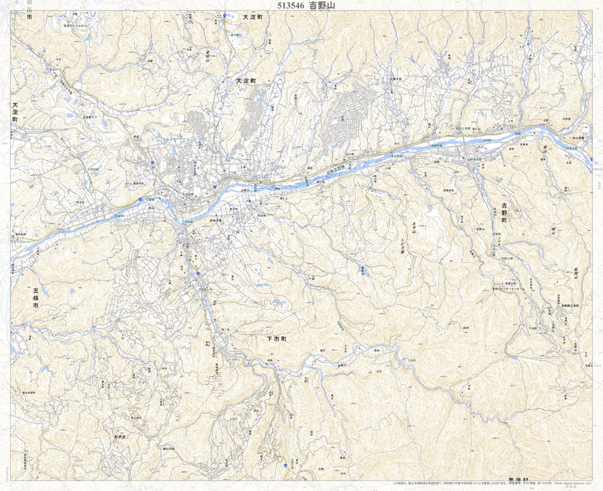 513546 吉野山（よしのやま Yoshinoyama）, 地形図 Map by Pacific 