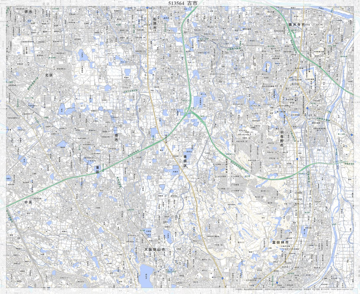 513564 古市（ふるいち Furuichi）, 地形図 Map by Pacific Spatial