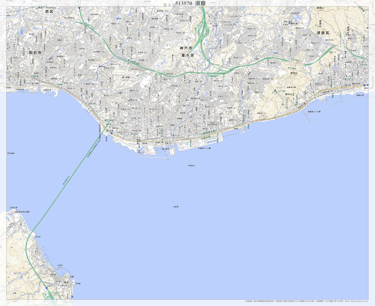 513570 須磨（すま Suma）, 地形図 Map by Pacific Spatial Solutions 