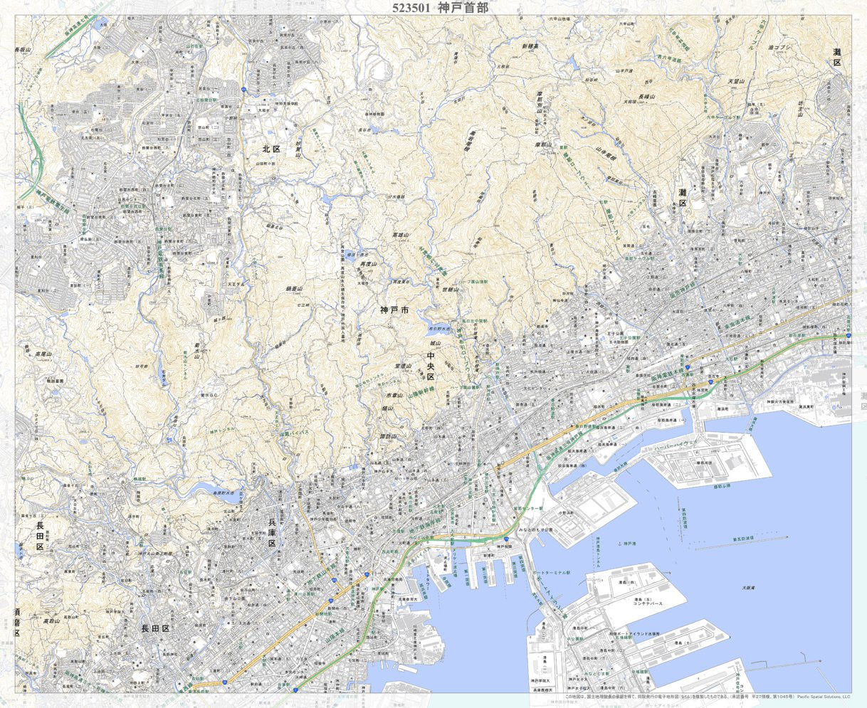 523501 神戸首部（こうべしゅぶ Kobeshubu）, 地形図 Map by Pacific 