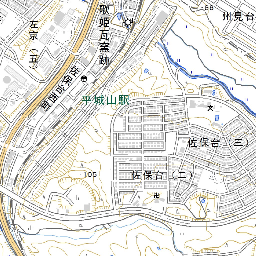 523506 奈良（なら Nara）, 地形図 Map by Pacific Spatial Solutions