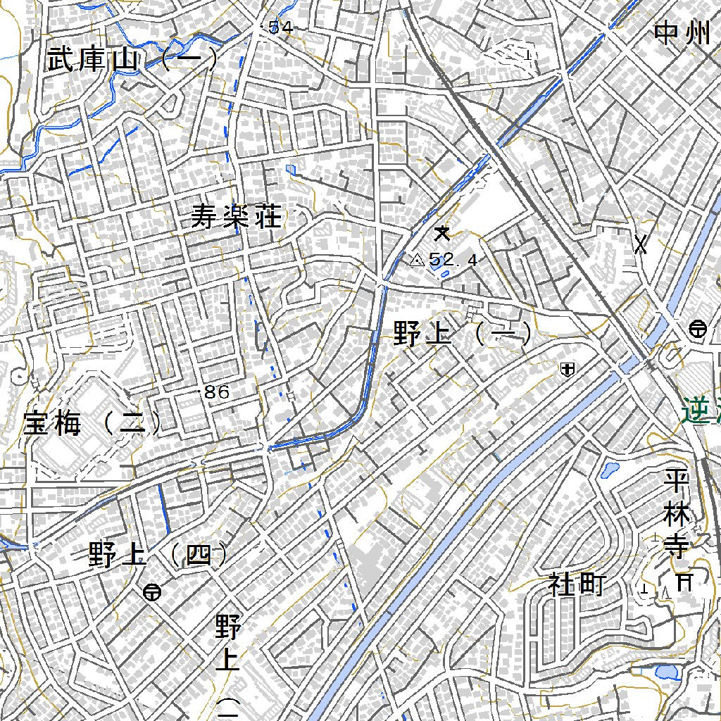 523512 宝塚（たからづか Takarazuka）, 地形図 Map by Pacific 