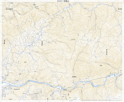 523517 笠置山（かさぎやま Kasagiyama）, 地形図