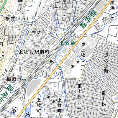 523525 淀（よど Yodo）, 地形図