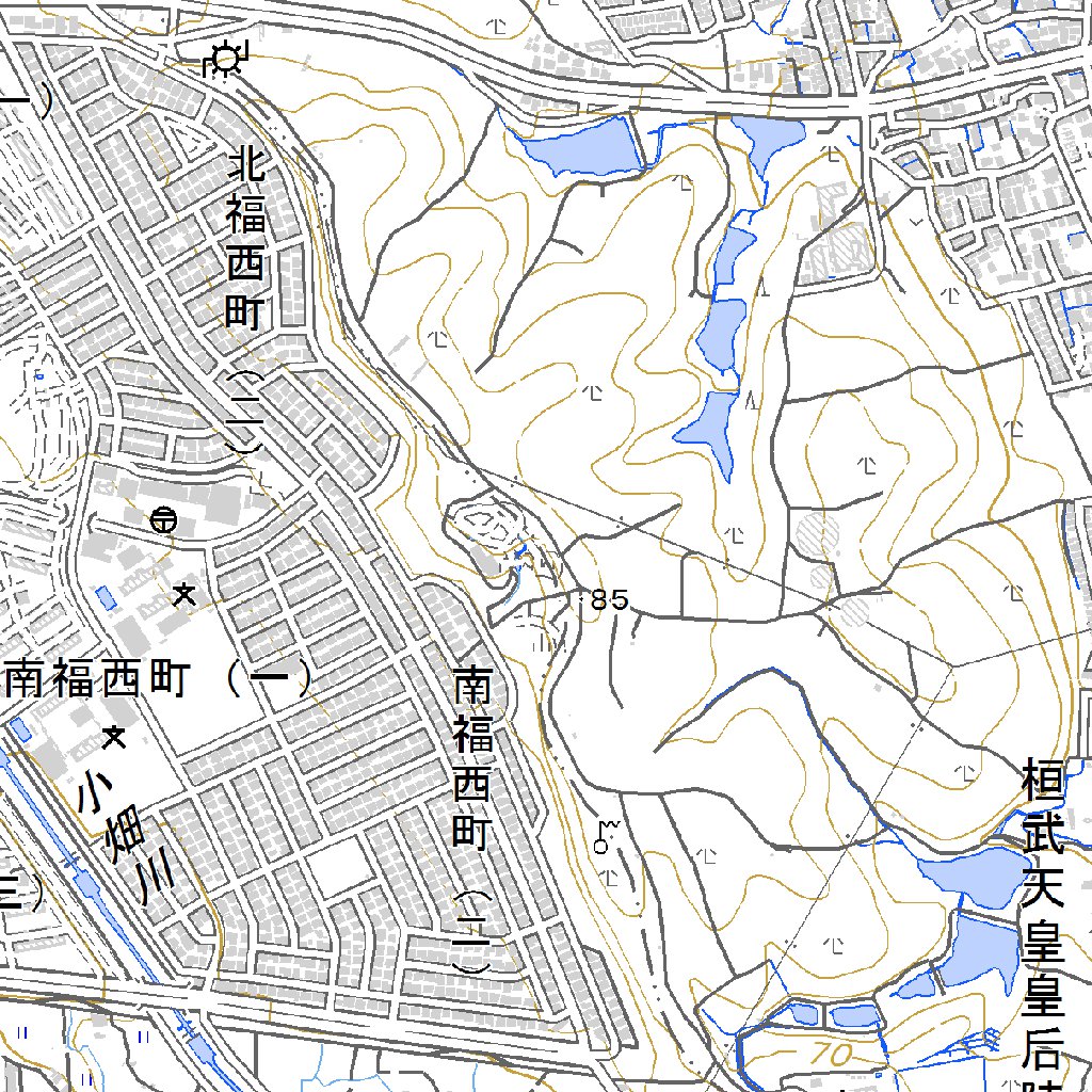 523535 京都西南部（きょうとせいなんぶ Kyotoseinambu）, 地形図 Map 