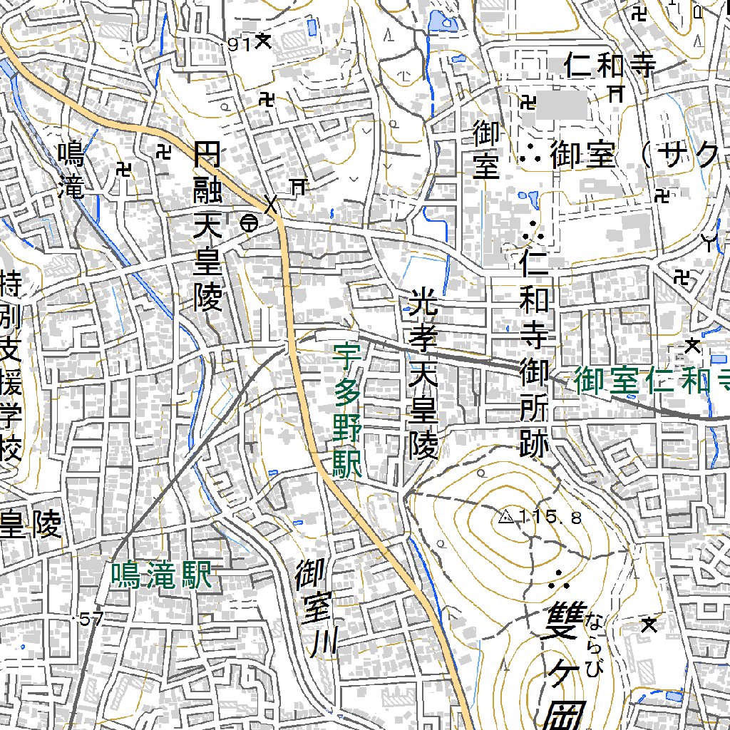 523545 京都西北部（きょうとせいほくぶ Kyotoseihokubu）, 地形図 