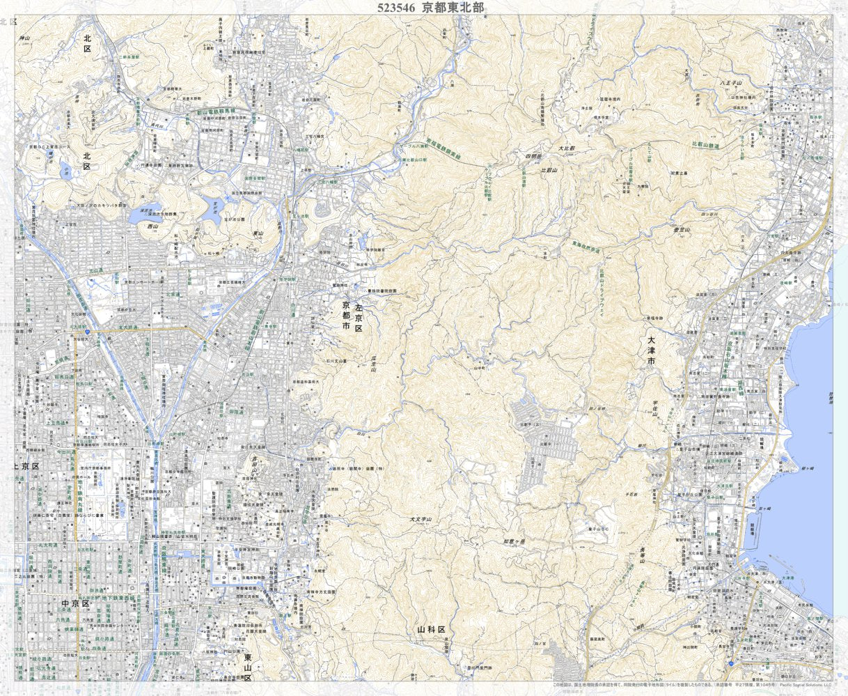 523546 京都東北部（きょうととうほくぶ Kyototohokubu）, 地形図 Map 