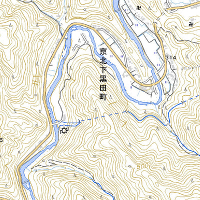 523565 上弓削（かみゆげ Kamiyuge）, 地形図