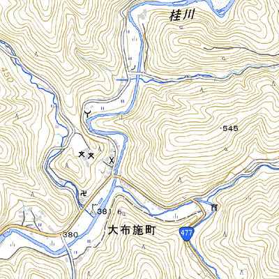 523566 花脊（はなせ Hanase）, 地形図