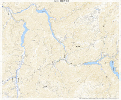 543703 朝日貯水池（あさひちょすいち Asahichosuichi）, 地形図