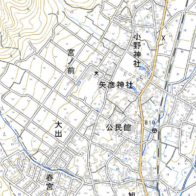 543707 北小野（きたおの Kitaono）, 地形図