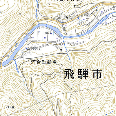 543730 角川（つのがわ Tsunogawa）, 地形図