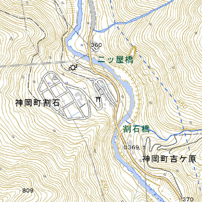 543742 鹿間（しかま Shikama）, 地形図
