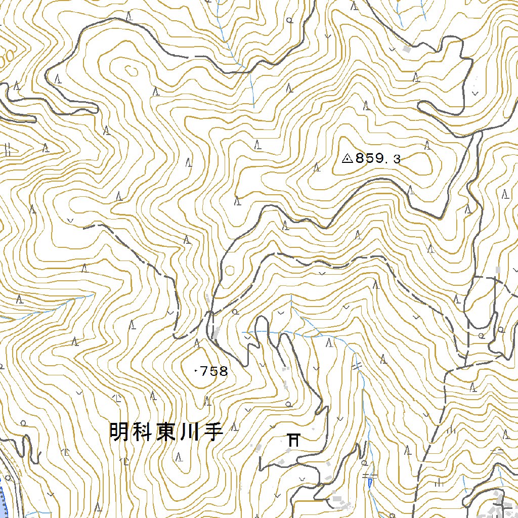 543747 明科（あかしな Akashina）, 地形図 Map by Pacific Spatial 