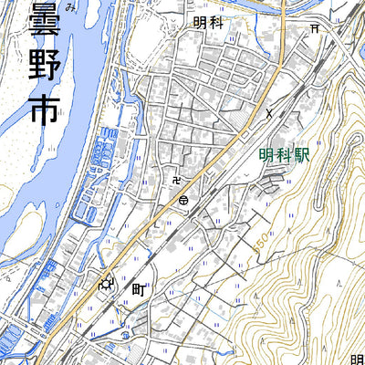 543747 明科（あかしな Akashina）, 地形図
