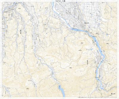 543761 八尾（やつお Yatsuo）, 地形図