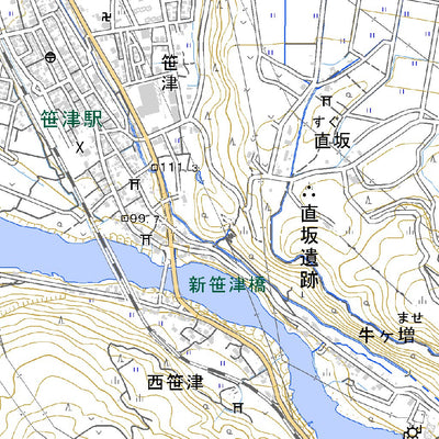 543761 八尾（やつお Yatsuo）, 地形図
