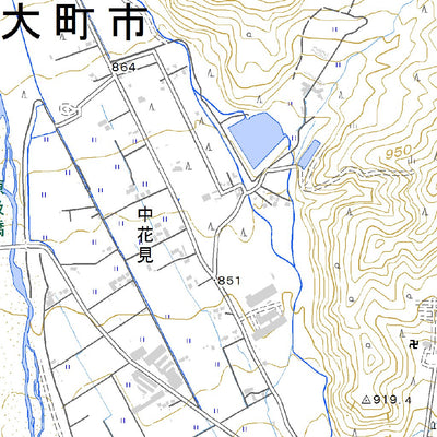 543766 大町（おおまち Omachi）, 地形図