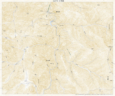 543775 十字峡（じゅうじきょう Jujikyo）, 地形図