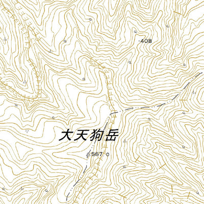 664117 大天狗岳（だいてんぐだけ Daitengudake）, 地形図