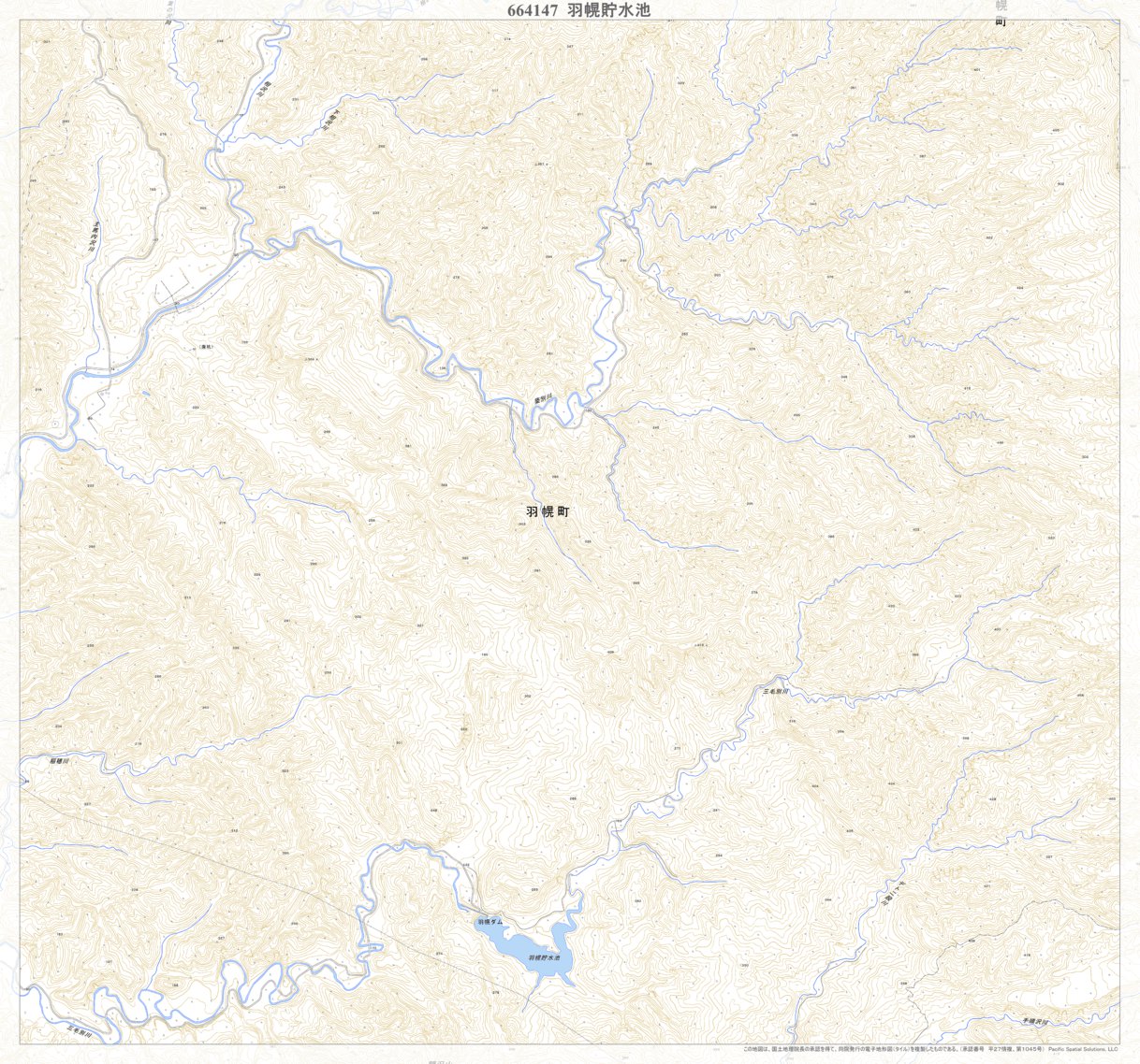 664147 羽幌貯水池（はぼろちょすいち Haborochosuichi）, 地形