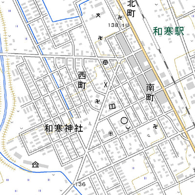 664203 和寒（わっさむ Wassamu）, 地形図