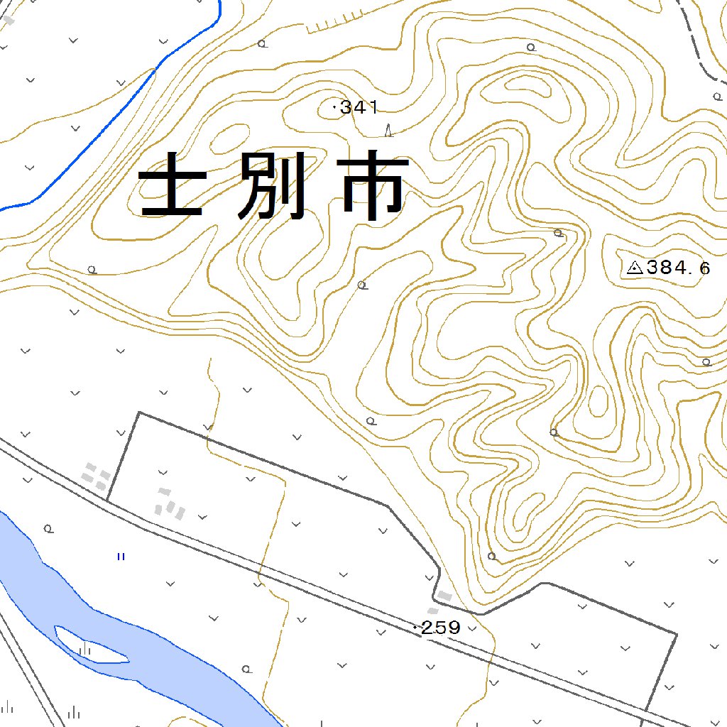 664215 岩尾内湖（いわおないこ Iwaonaiko）, 地形図 Map by Pacific