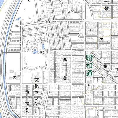 664243 名寄（なよろ Nayoro）, 地形図