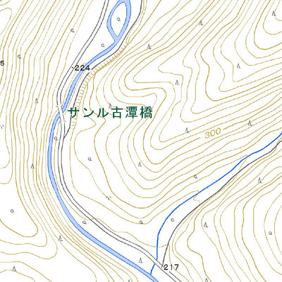 664245 サンル（さんる Sanru）, 地形図