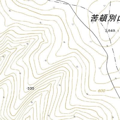 664251 苦頓別山（くとんべつやま Kutombetsuyama）, 地形図