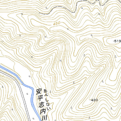 664261 小車岳（おぐるまだけ Ogurumadake）, 地形図
