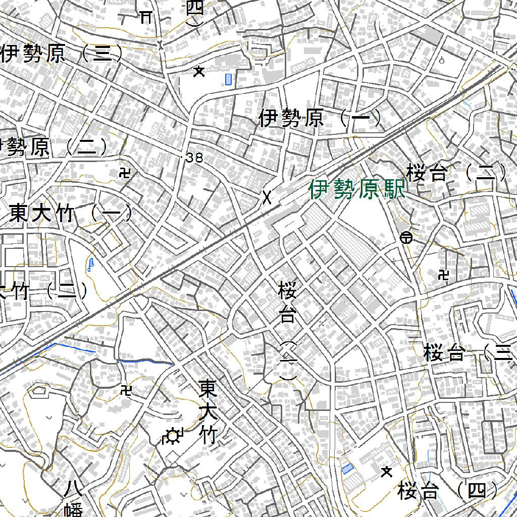 533902 伊勢原（いせはら Isehara）, 地形図 Map by Pacific