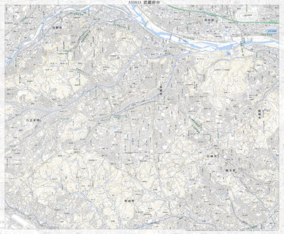 533933 武蔵府中（むさしふちゅう Musashifuchu）, 地形図