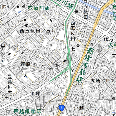 533935 東京西南部（とうきょうせいなんぶ Tokyoseinambu）, 地形図