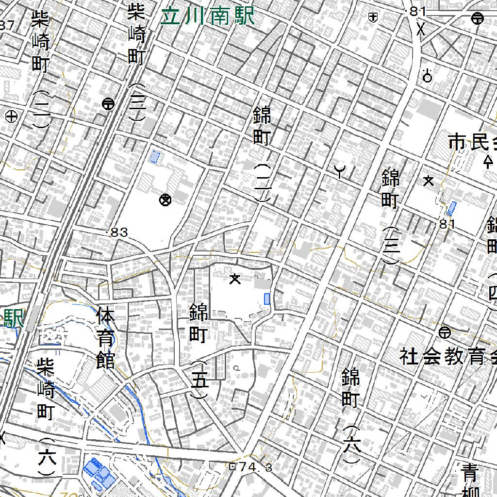 533943 立川（たちかわ Tachikawa）, 地形図 Map by Pacific Spatial