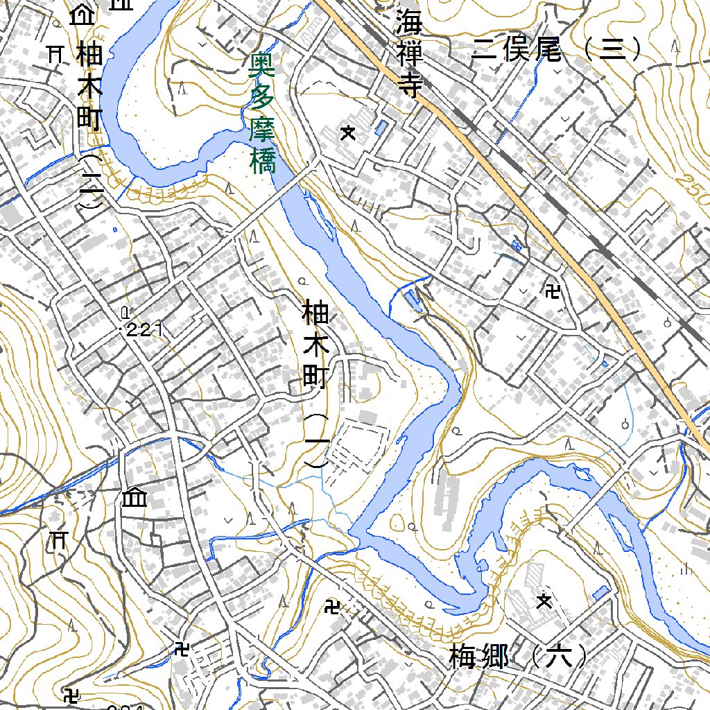 533951 武蔵御岳（むさしみたけ Musashimitake）, 地形図 Map by 