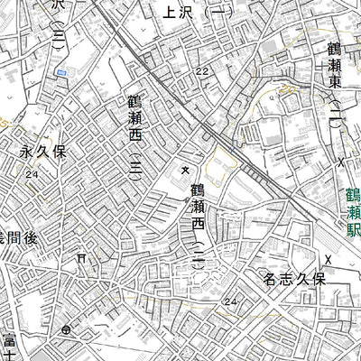 533964 与野（よの Yono）, 地形図