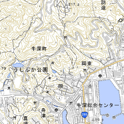 483020 牛深（うしぶか Ushibuka）, 地形図