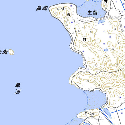 483030 河浦（かわうら Kawaura）, 地形図