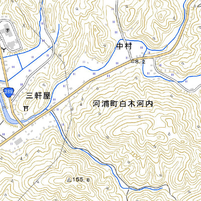 483030 河浦（かわうら Kawaura）, 地形図